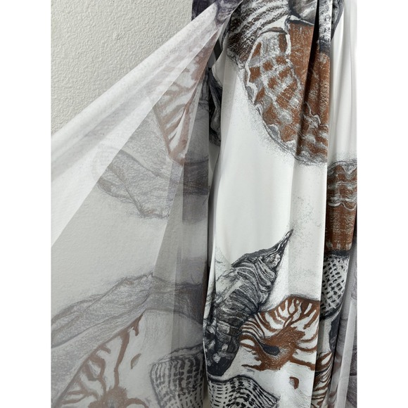 Ala von Auersperg Dress Womens XXL Shellscape Kai Sleeveless Cape Made USA - Picture 4 of 10